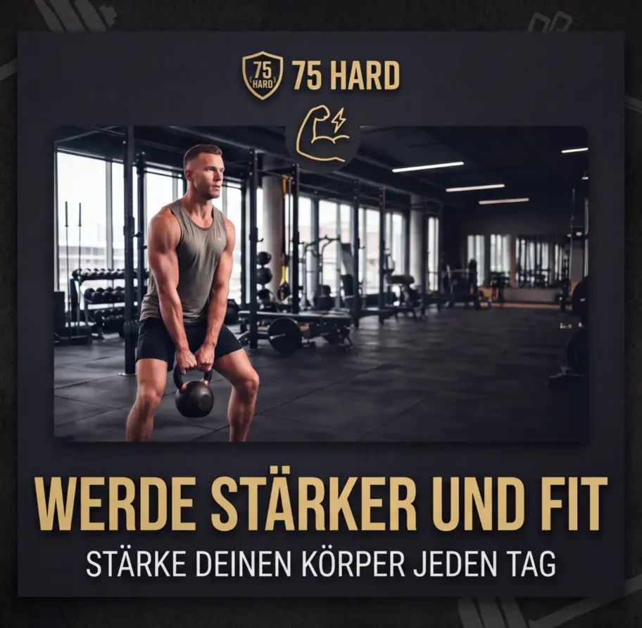 Mann beim Kettlebell-Training im Fitnessstudio